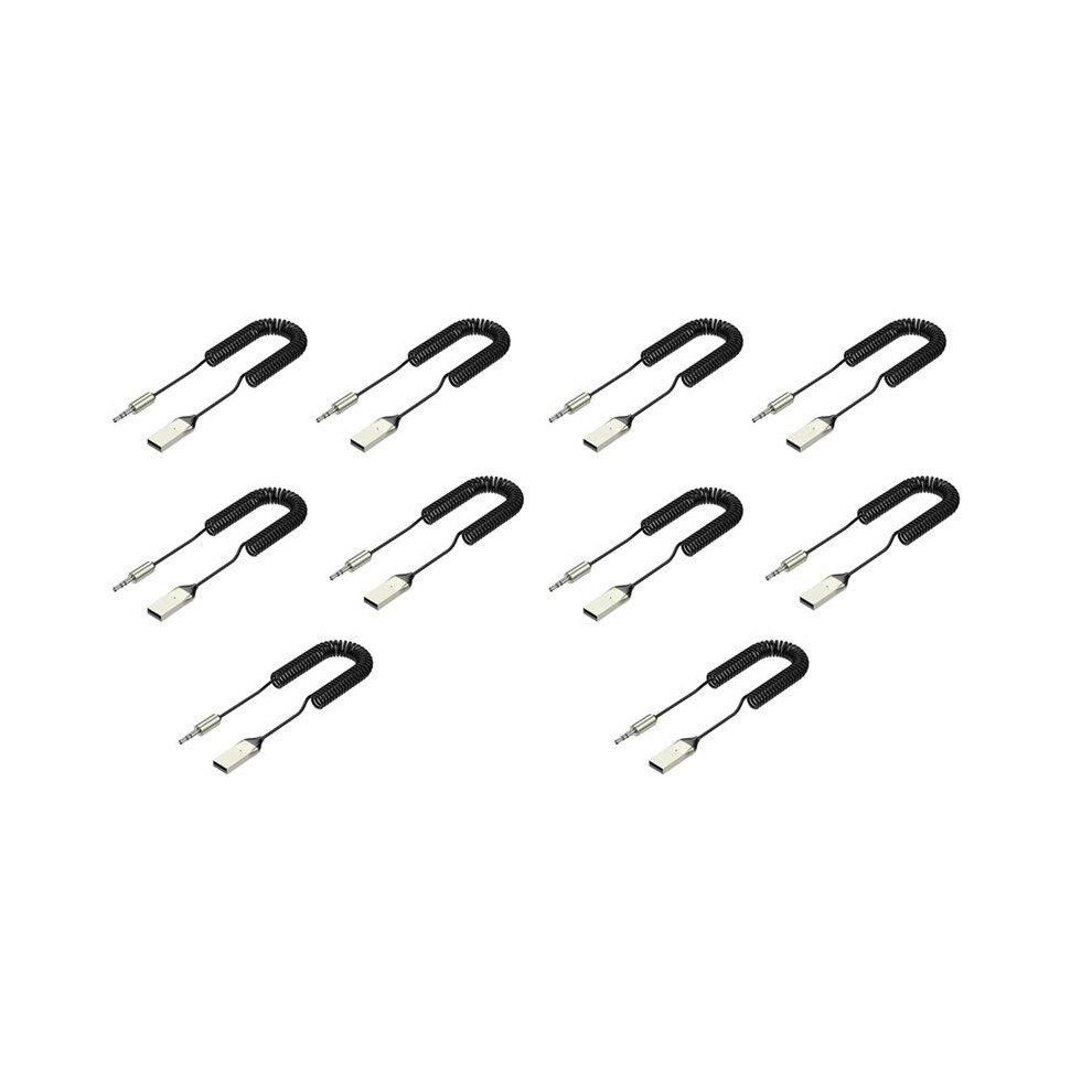 10Pcs Audio Receiver Dongle Usb To 3.5Mm Jack Car Audio Auxiliary Hands-Free Car Speaker 6033495039853
