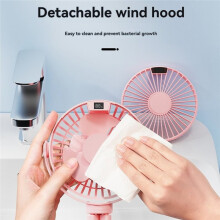 Portable Stroller Fan with Display 4000mAh  Clip  Fan 4-Speed Rechargeable Cooling Fan for Baby Car  D