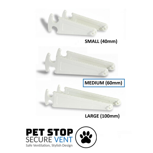 Window Restrictor Medium 60mm for UPVC Frames for Cats and Pets pack 1