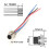 New for M12 5Pin A Code Male Cable Bulkhead Front Panel Mount IP67 Pre-Assembly Pigtail Wireable Cable Socket Receptacle 6