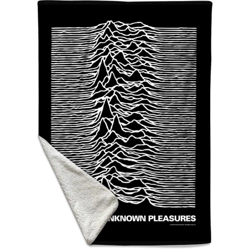 (Double, Multicoloured) Joy Division Unknown Pleasures Sherpa Fleece Blanket 1