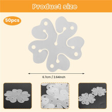 Pack of 50 Portable Flower Shape Balloon Clips Holder for Wedding Event Decorations Birthday Party Supplies