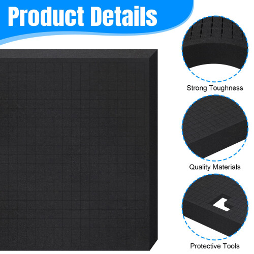 YFLeomry 4Pcs Polyurethane Foam Insert, 400x300x50mm Packing Foam 2