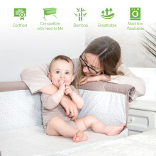 Next To Me Bedside Crib Mattress 50x83 cm With Super Soft Bamboo Cover