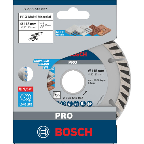 Bosch Bosch 1x PRO Multi Material Long Life Diamond Cutting Disc for Bore 1