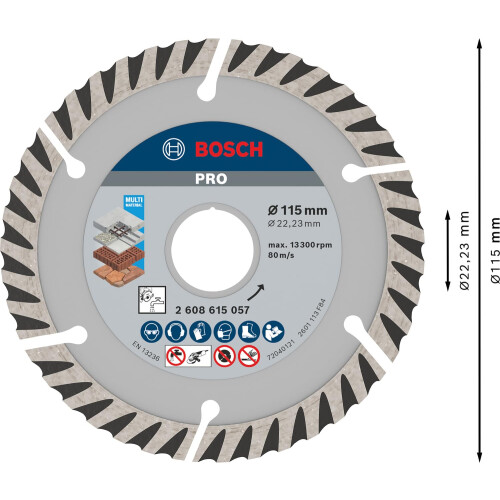 Bosch Bosch 1x PRO Multi Material Long Life Diamond Cutting Disc for Bore 2