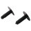 5mm x 5mm Hole Dia Black Plastic Rivets Fastener Push Clips 48 Pcs 3