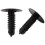 5mm x 5mm Hole Dia Black Plastic Rivets Fastener Push Clips 48 Pcs 4