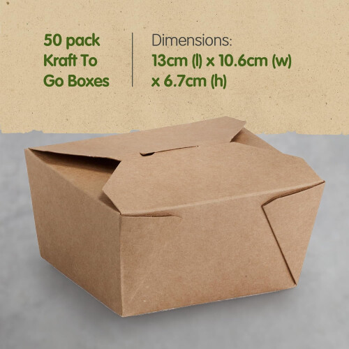 Signature Packaging Kraft Food Takeaway Box Disposable Container 1