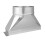 3-1/4" X 10" X 4'' Galvanized Rectangular to Round Duct Transition, 4" Diameter Microwave Exhaust Vent Kit 1