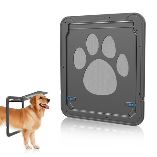 2X Pet Kitty Dog Door Flap Gate Opener Controlled Entry Electronic Screen Window Protector Wall Mosquito Net(Small) 2