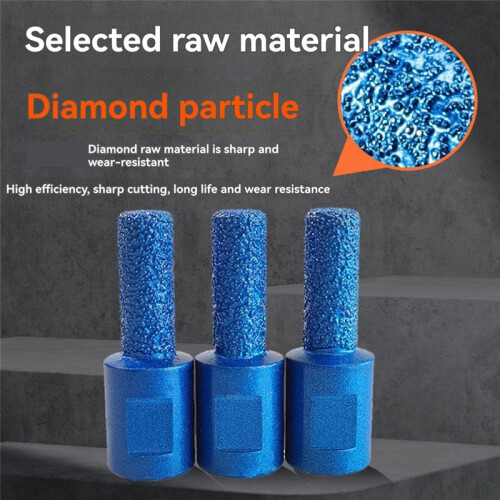 3PCS M10 Thread Brazed Milling Cutter High-Quality Diamond Drill Bit for Ceramic Tile Marble Glass Drill Cutting 2