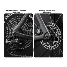 LEBYCLE Bike Disc Brake Cover, Foldable Grime Guard for Bicycle Cleaning, Portable Cycling Chain Cleaning Tool Wash Tool