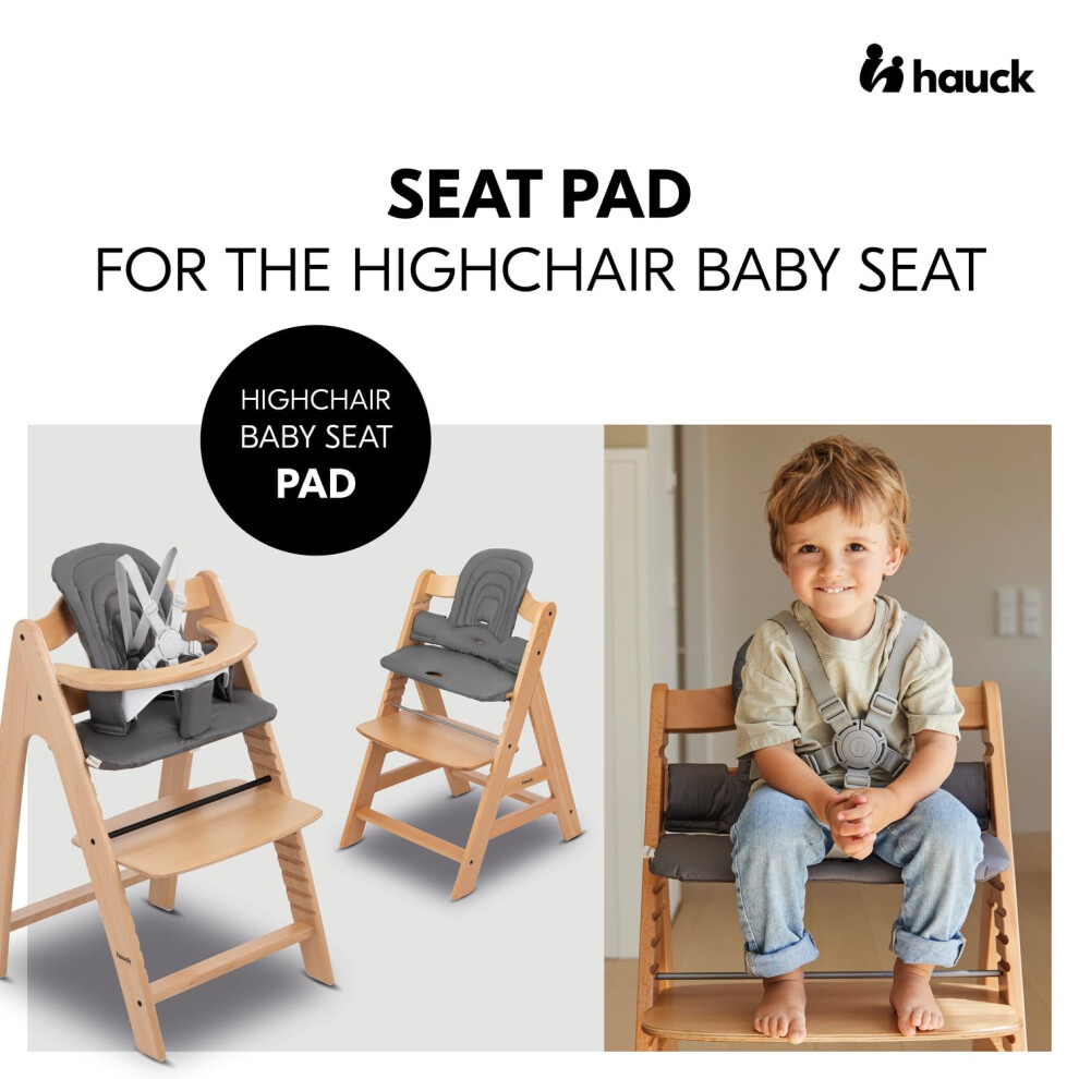 Photos - Other for Feeding Hauck Highchair Baby Seat Pad Dark Grey Accessory for Alpha Wooden Hi