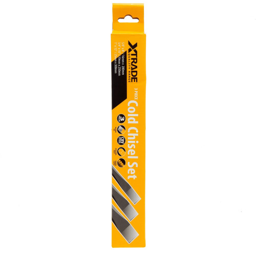 XTrade Chrome Vanadium Steel Cold Chisel Set (Pack of 3) 2