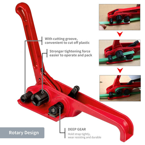 Complete PET/PP Strapping Tools Kit – Manual Banding Set with Tensioner, Sealer, 1