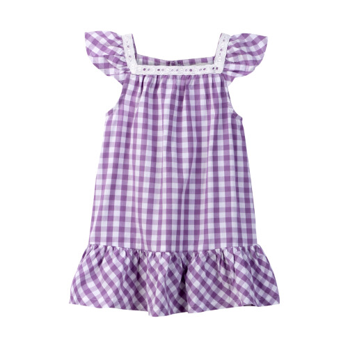 (2 Years, Purple) Beebay Y/d kariertes Kleid mit Spitzendetails Lila