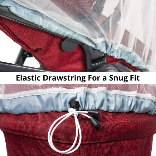 Baby Mosquito Net for Stroller Carrier  Bassinet – Elastic Drawstring