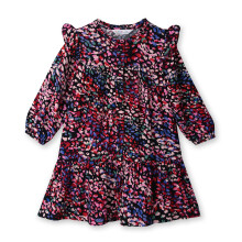 (12-18 Months, Black) Beebay A-lijn jurk met knoopsluiting en print, zwart