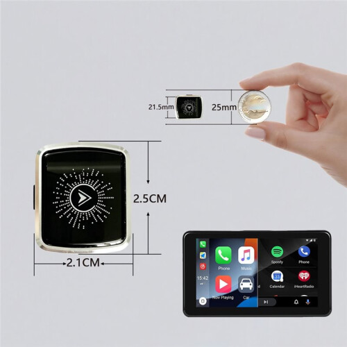 RGB Colorful Light Intelligent Button Switching Wireless CarPlay Box Android Auto Car Interconnect Adapter 2
