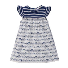 (4 Years, Navy) Beebay MixMedia Elephant Print Dress Navy