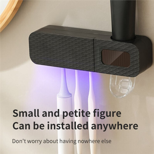 Wall Mounted  Toothbrush Holder with Intelligent Drying Function Automatic Toothpaste Dispenser for Bathroom Storag 2