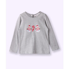 (3 Years, Grey) Beebay Sneeuwpop T-shirt met lange mouwen, grijs