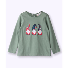 (18-24 Months, Green) Beebay Sneeuwpop T-shirt met lange mouwen, grijs