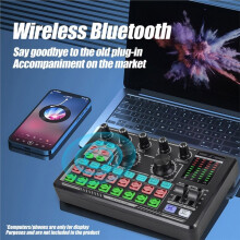 D996 Audio Mixer Live Sound Card Effects and Studio Equipment Voice Changer Built-in Noise Cancellation