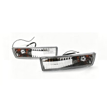 4PCS Set Car Crystal White Front Bumper Fog Light + Turn Signal Lamp for   3 1992 1993 1994 1995 1996 1997