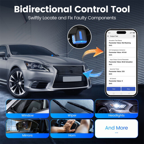 OBD2 Scanner Full System Car Diagnostic Tool with 15 Reset Functions, Active Tests,Car Scan Tool for ECU Diagnosis 1