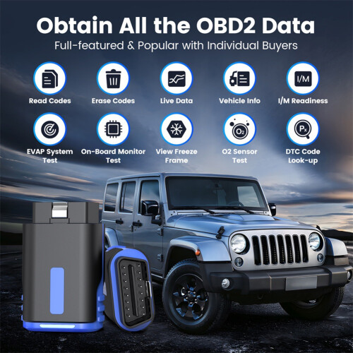 OBD2 Scanner Full System Car Diagnostic Tool with 15 Reset Functions, Active Tests,Car Scan Tool for ECU Diagnosis 2