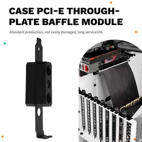 Case PCI-E Through-Plate Baffle Module for Connecting External Water Cooling T Internal Pipelines of the Host 2