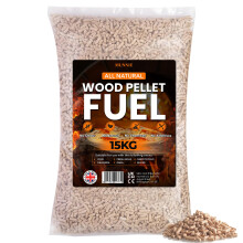 Munnie 15kg Premium Wood Pellets – Superior Fuel for Pizza Ovens, Smokers & BBQs | 100% Pure Softwood | High Heat Output & Clean Burn | Easy-Light C