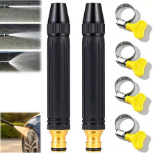 Powerful High-Pressure Home Car Wash, Garden Hose Spray Nozzle for Car Cleaning, Use 10x Powerful Water Gun for Car Handheld Metal Booster Hoses Nozz