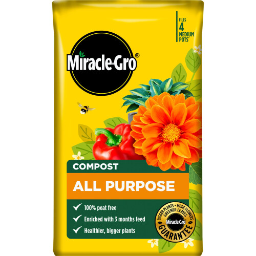 Miracle-Gro Miracle-Gro PEAT FREE Premium All Purpose Compost, 20 litre, Brown