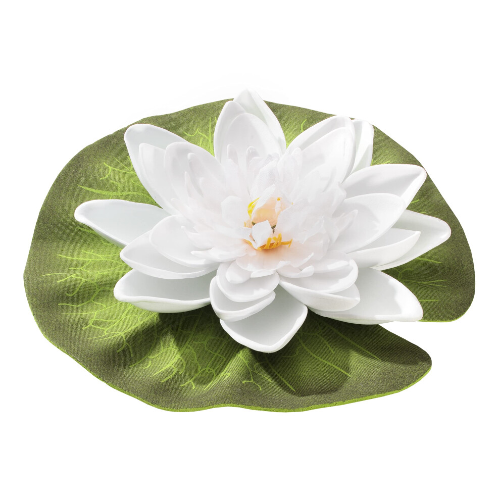 Blagdon Floating Lily, 5 ½” Diameter, Plastic Plant, Pond/Aquarium Decoration, W