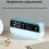 LED Digital Alarm Clock with Voice Control, Temperature Date Week Display, Adjustable Brightness Electronic Desk Clock 2