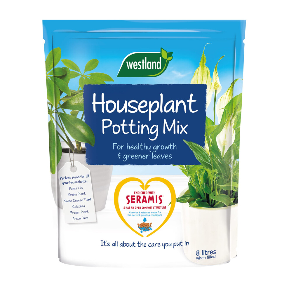 Westland Houseplant Potting Compost Mix And Enriched With Seramis, 8 L 60X27x3