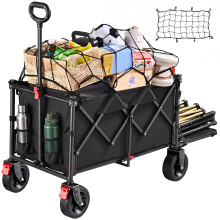255L Festival Trolley on Wheels, Folding Wagon, Portable Camping Cart, Heavy Dut