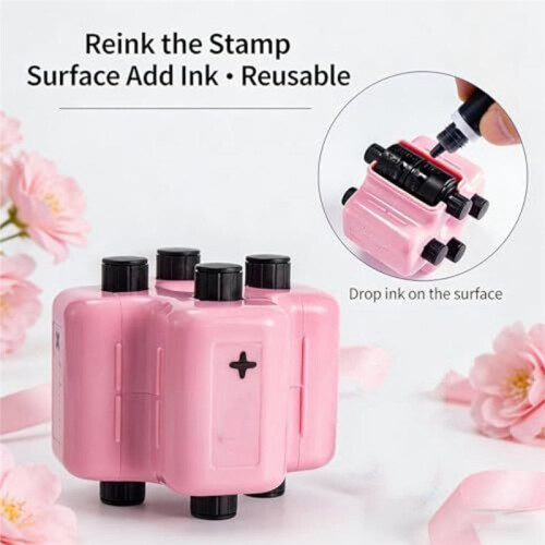 2pcs 4-in-1 Math Practice Roller Stamp,Addition Subtraction Multiplication Division Practice Tool,Digital Roller Stamp 2