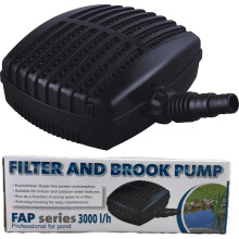 Pond Friend FAP 3000 Pond Filter Pump | 3000 LPH Eco 40W Submersible Water Pump for Outdoor Fish Ponds | 6mm Solids, 10m Cable & No-Tools Cleaning |