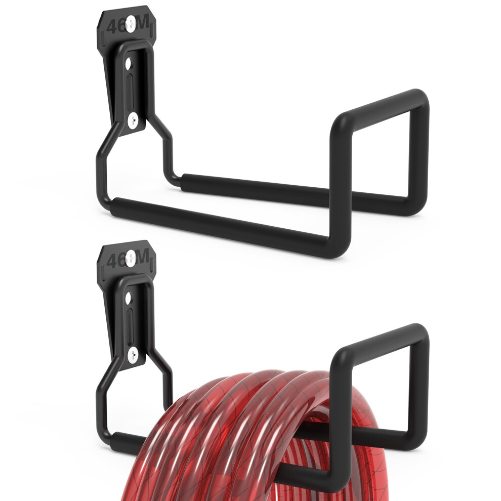 Ainden Metal Heavy Duty Hose Reel Hanger Wall Mounted, Water Hose Pipe Holder For Garden, Sturdy Hose Reel Hose Hooks For Outside