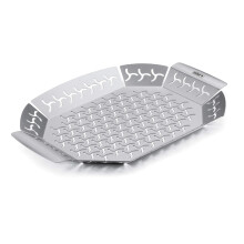 Weber Premium Grill Basket - Large (36 x 26cm), Heat Resistant & Dishwasher Safe BBQ Grill Pan made of Stainless Steel, suitable for all types of gri