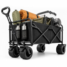 Handcart Foldable XXL with Brakes, 200L 160 kg All Terrain Hand Trolley - Extra