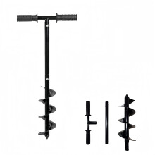 Fence Post Auger,Post Hole Digger Hand Drill, 10X60cmPost Hole Digger with Non-S