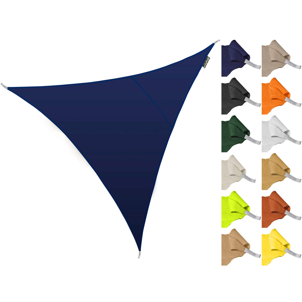 Kookaburra 3M Triangle Water Resistant Garden Patio Sun Shade Sail Canopy 96.5% Uv Block With Free Rope (Blue) Blue
