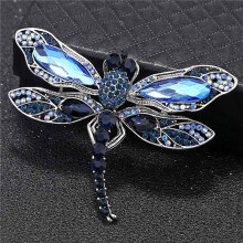 4X Fashion Vintage Dragonfly Brooches for Women Large Insect Brooch Pins Dress Coat Accessories Cute Jewelry Gifts
