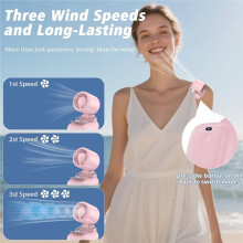 Draagbare Clipventilator, Handsfree -Mutsventilator, Elektrische Persoonlijke Ventilator met 3 Snelheden voor Wandelen, Vissen, Hardlopen en