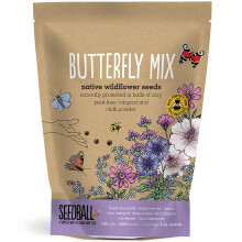 SEEDBALL Butterfly Mix Seed Bombs – 100 Seed Balls Per Pack | British Wildflower Seeds | Clay Protected Seed Bomb for Butterflies – Collection of